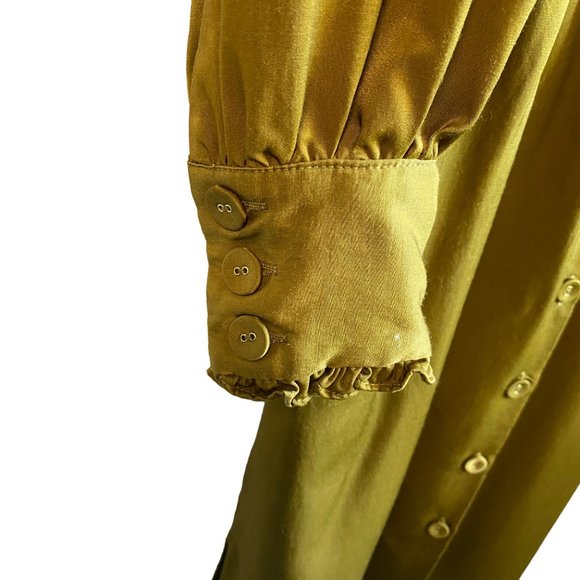 FRNCH Women's Collared‎ Long Sleeve Button Down Maxi Dress Size M - Picture 3 of 14